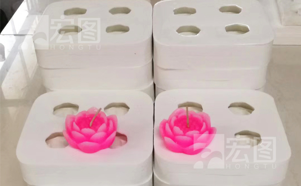 蓮花蠟燭硅膠模具實(shí)品-無(wú)錫裝飾品廠家